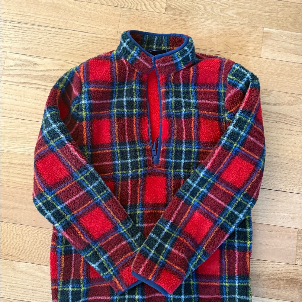 Vineyard Vines Red and Blue Plaid Sweater - Picture 1 of 3